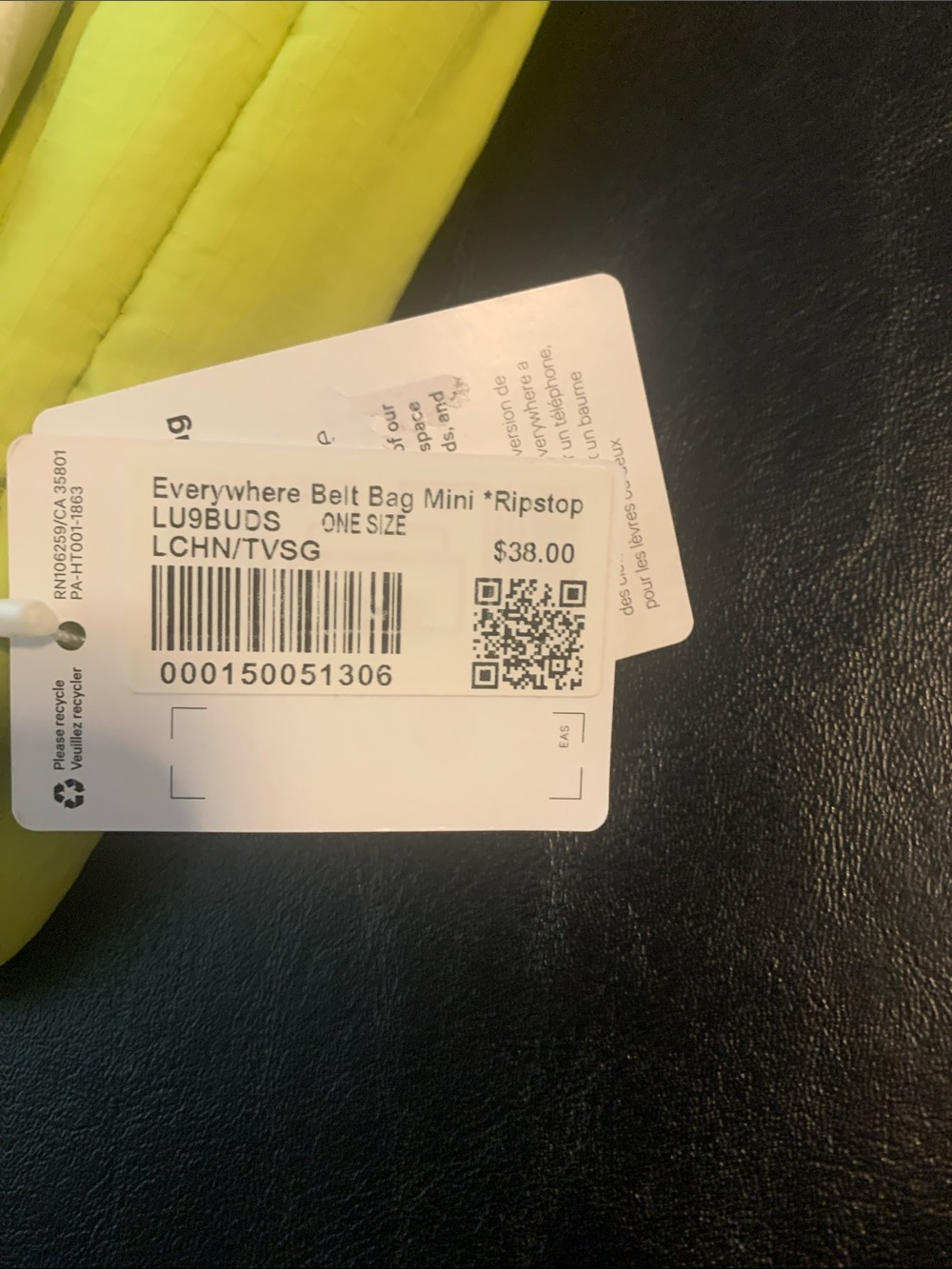 Lululemon Ripstop Mini Everywhere Belt Bag, Lichen Lime, NWT - Picture 4 of 5